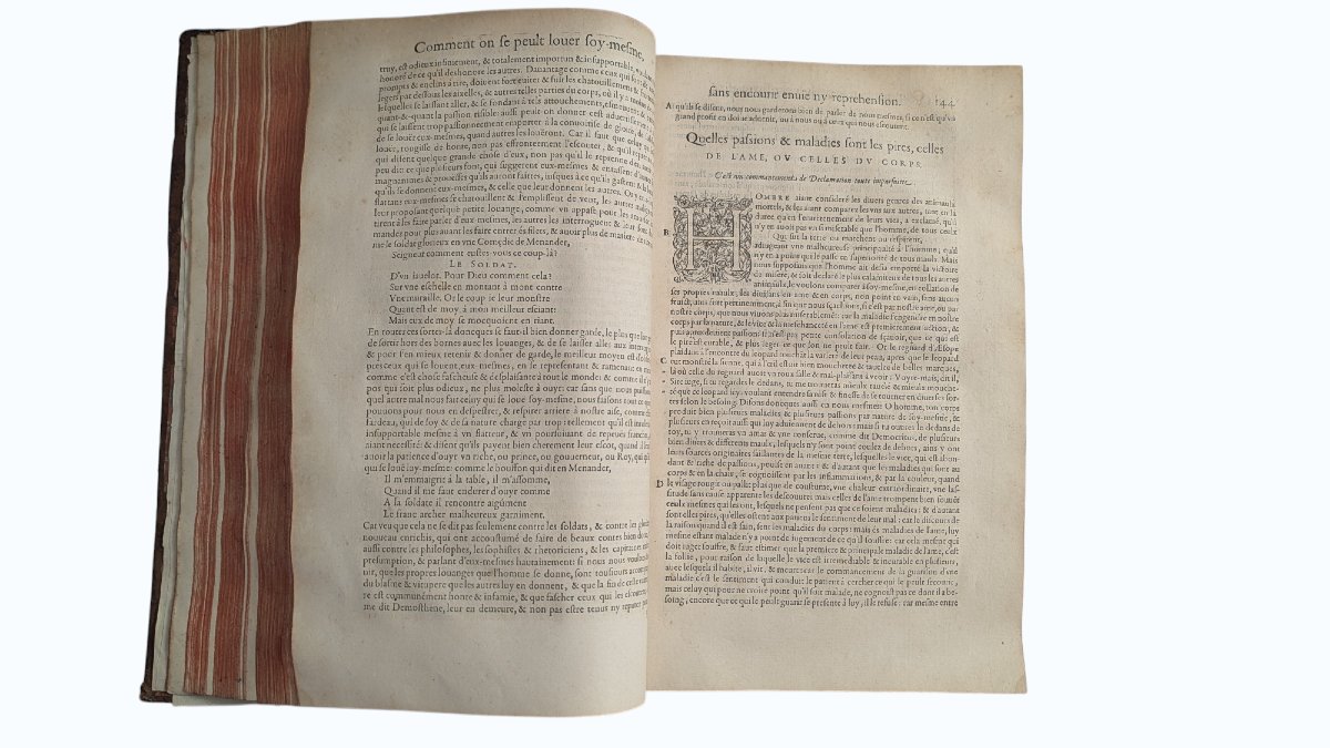 Les œuvres Morales De Plutarque - Paris 1587 - In Folio - Very Rare - Book 18th-photo-3