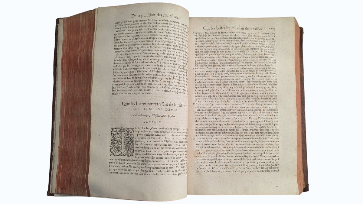 Les œuvres Morales De Plutarque - Paris 1587 - In Folio - Very Rare - Book 18th-photo-4
