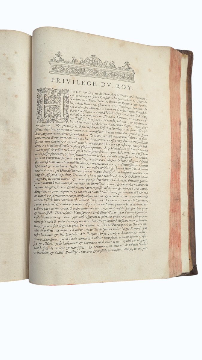 Les œuvres Morales De Plutarque - Paris 1587 - In Folio - Very Rare - Book 18th-photo-5