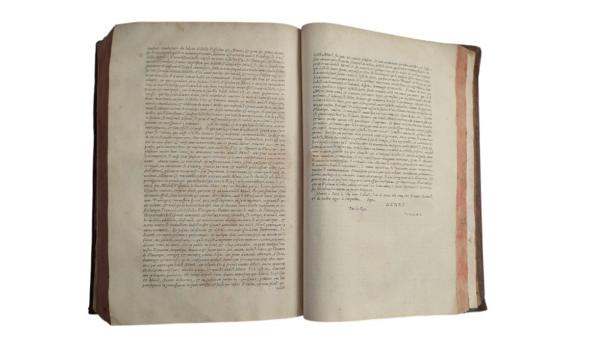 Les œuvres Morales De Plutarque - Paris 1587 - In Folio - Very Rare - Book 18th-photo-6