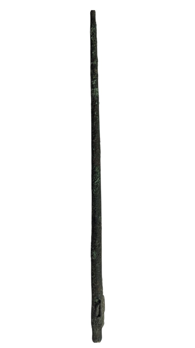 Large Bronze Pin With A Deer's Head – Roman Period – Bessonneau Collection-photo-6