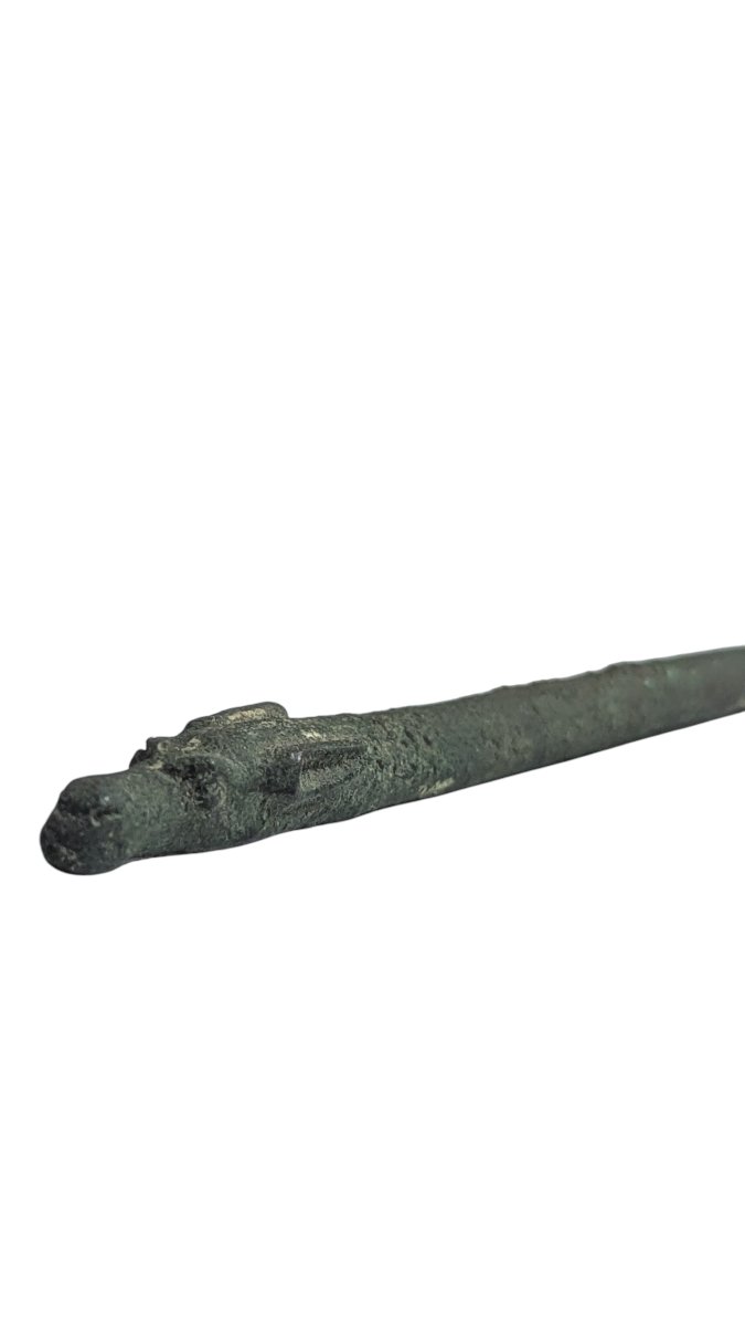 Large Bronze Pin With A Deer's Head – Roman Period – Bessonneau Collection