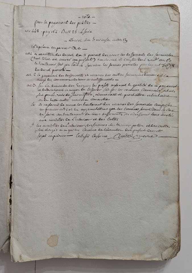 Manuscrit - Registre des Obits et Fondations de la paroisse de Cassagnes (Aveyron) 1808-photo-3