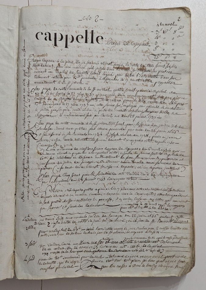 Manuscrit - Registre des Obits et Fondations de la paroisse de Cassagnes (Aveyron) 1808-photo-3