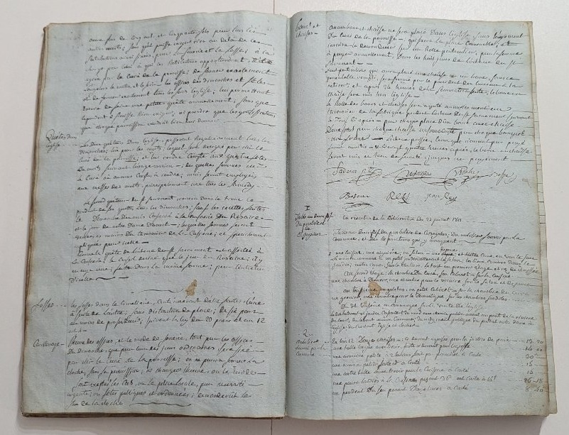 Manuscript – Cassagne Church Workshop – Aveyron – 1811 – Cover Made Of Medieval Parchment-photo-4