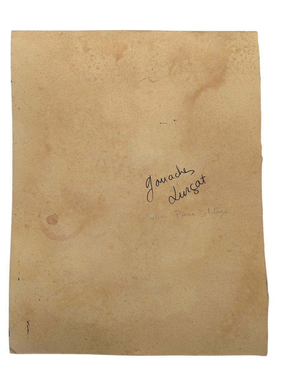 Jean Lurçat – Gouache originale d'un coq - Vers 1955 – Collection Pierre Delclaux-photo-3