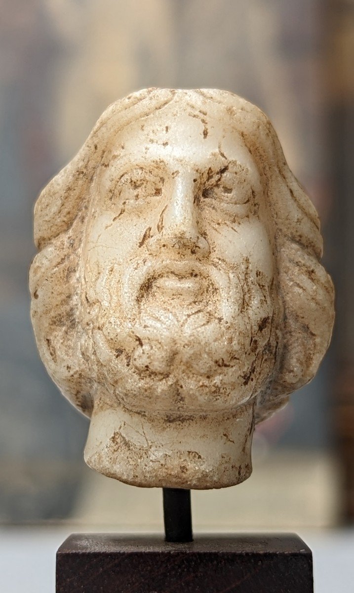 Tête Romaine En Marbre IIe Siècle -photo-2