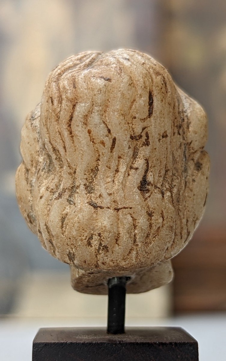 Tête Romaine En Marbre IIe Siècle -photo-4