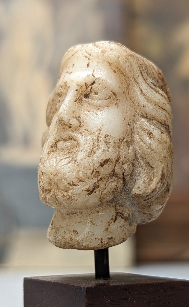 Tête Romaine En Marbre IIe Siècle 