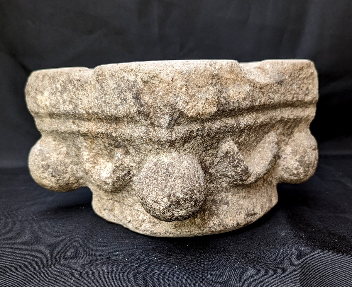 Mortier En Pierre Epoque Romane XIIe Siècle 