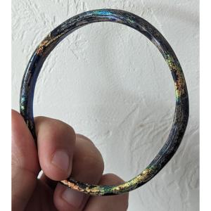 Roman Iridescent Blue Glass Bracelet