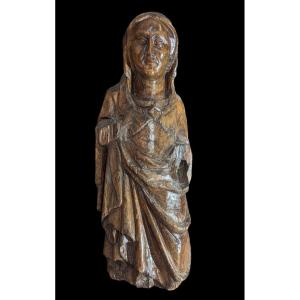 Large Statue Of Saint In Solid Wood 16th Century