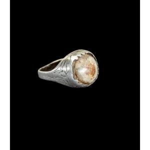 Bague Bézoard En Argent – Auvergne XVIe XVIIe Siècle – Objet Rarissime - Bezoar - Bezoard