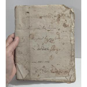 Manuscrit - Cours d'opération de Jacques Lordat - Montpellier 1811 & 1812 - 78pp