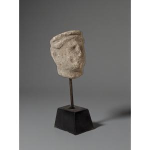 Tête En Calcaire - Chypre IVe Siècle Avant Notre Ere - Collection Paul Gaudin (1858-1921)