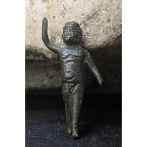 Statuette Gallo-Romaine En Bronze Mercure 