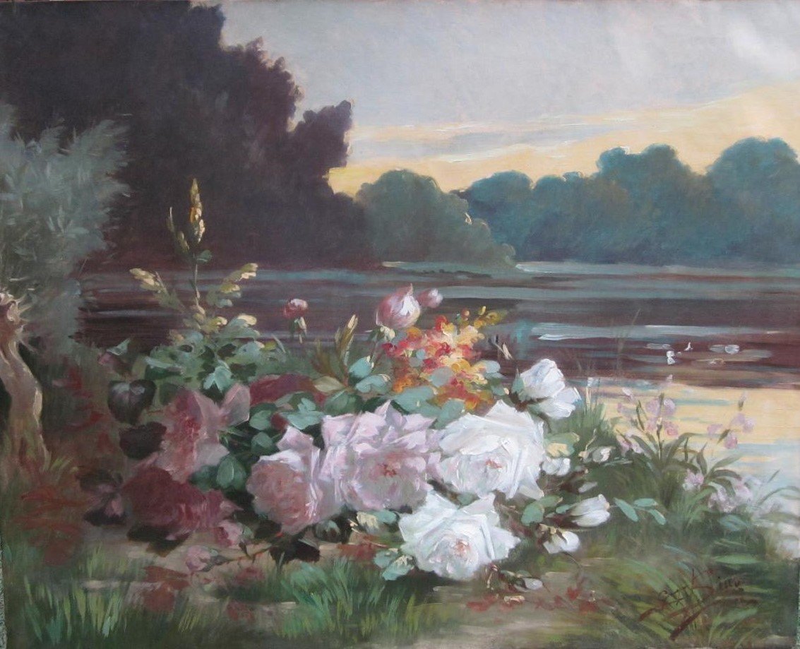 Bias (19-20th Century) - Flowers And Landscape (detail)-photo-2