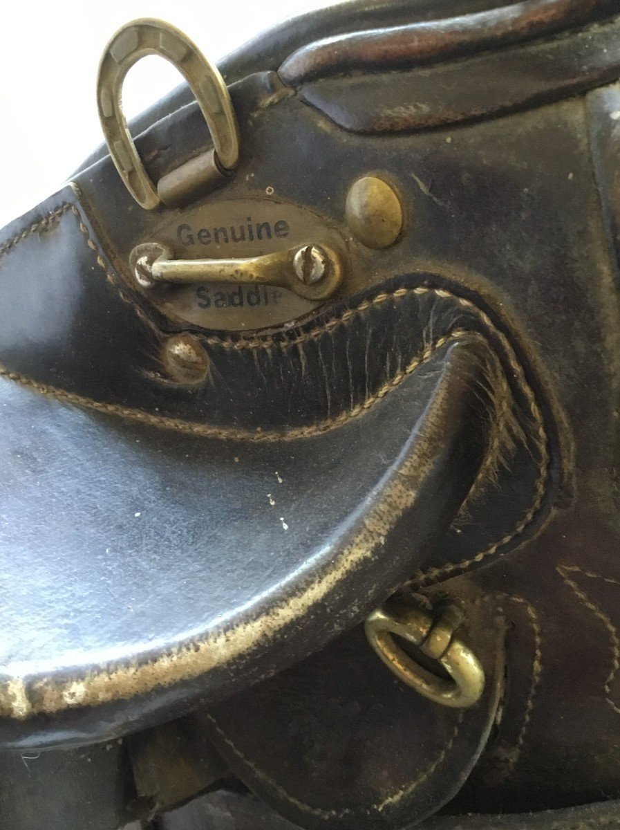 Selle en cuir, fin du XIXe siècle-photo-1