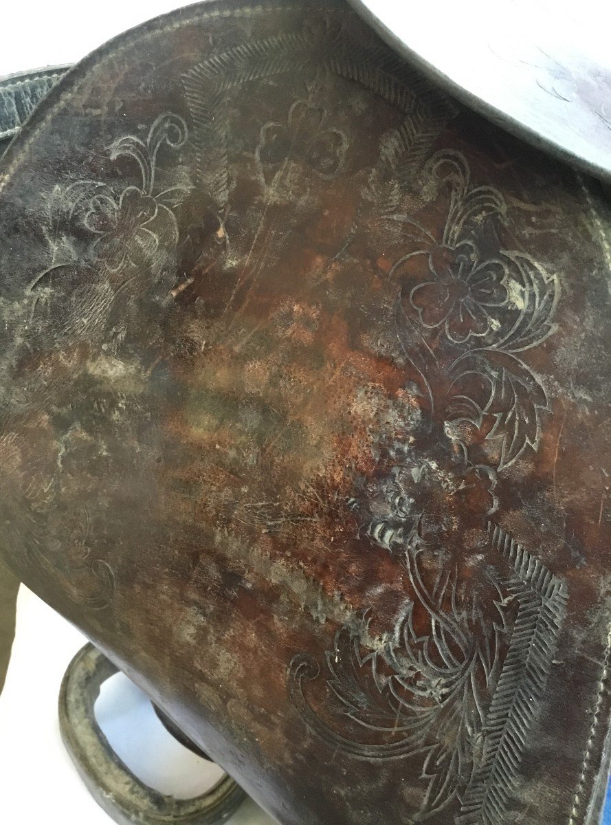 Selle en cuir, fin du XIXe siècle-photo-5