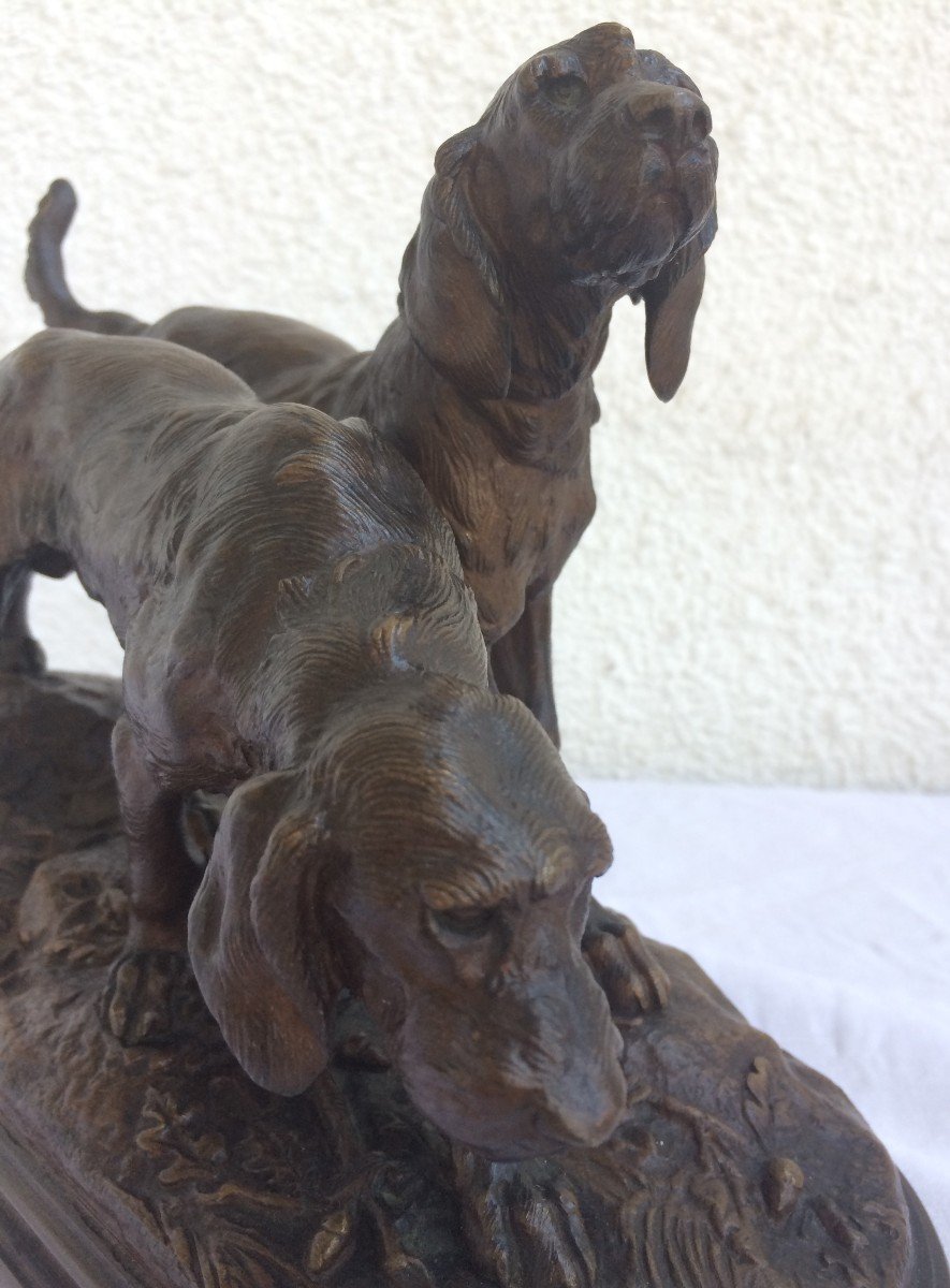 Valton Charles (1851-1918) - Bronze Dogs-photo-1