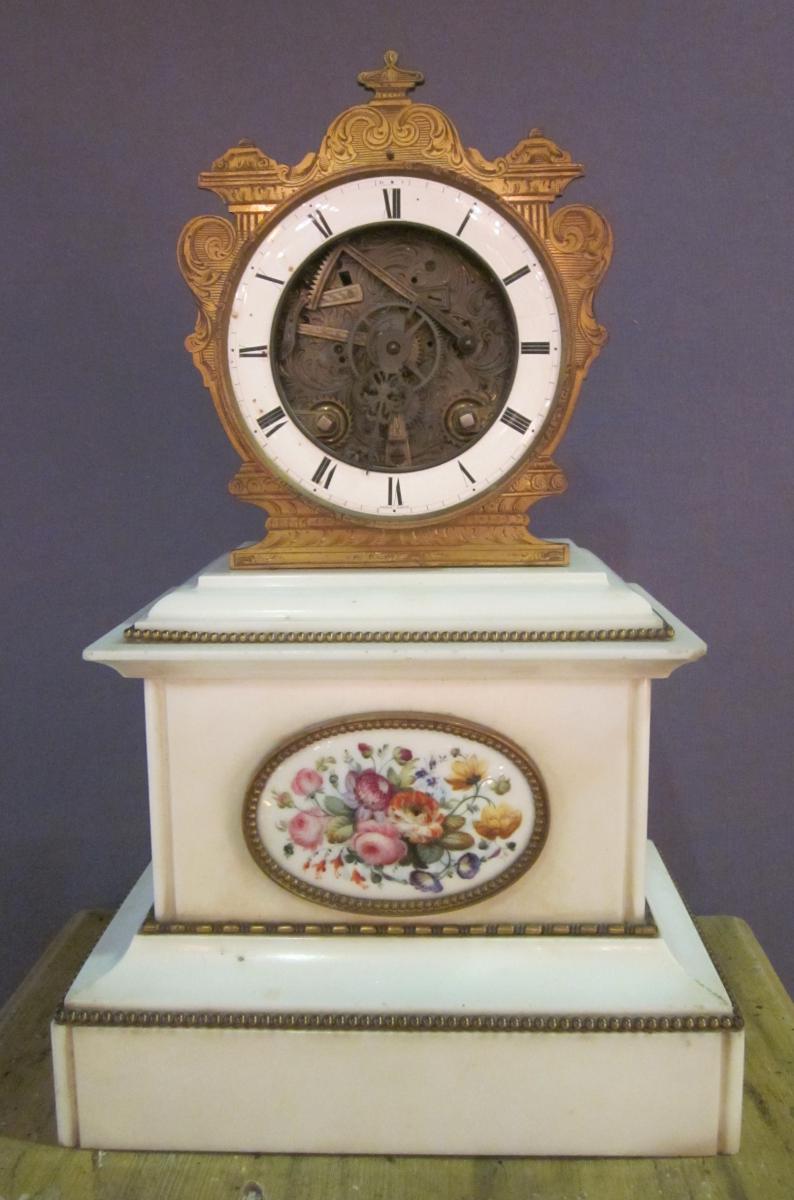 Pendule squelette de style Louis XVI, XIXème siècle