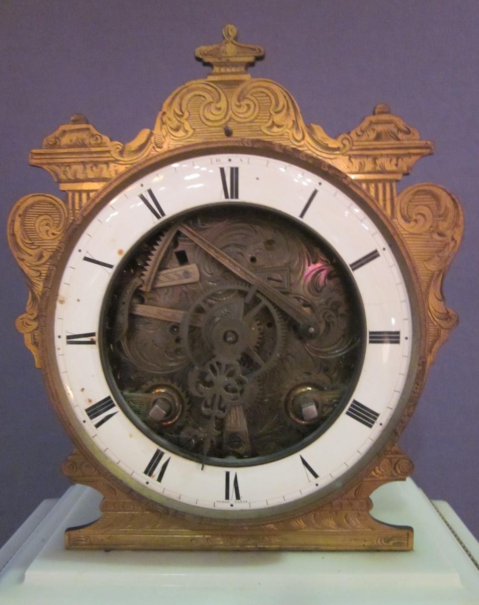 Pendule squelette de style Louis XVI, XIXème siècle-photo-3