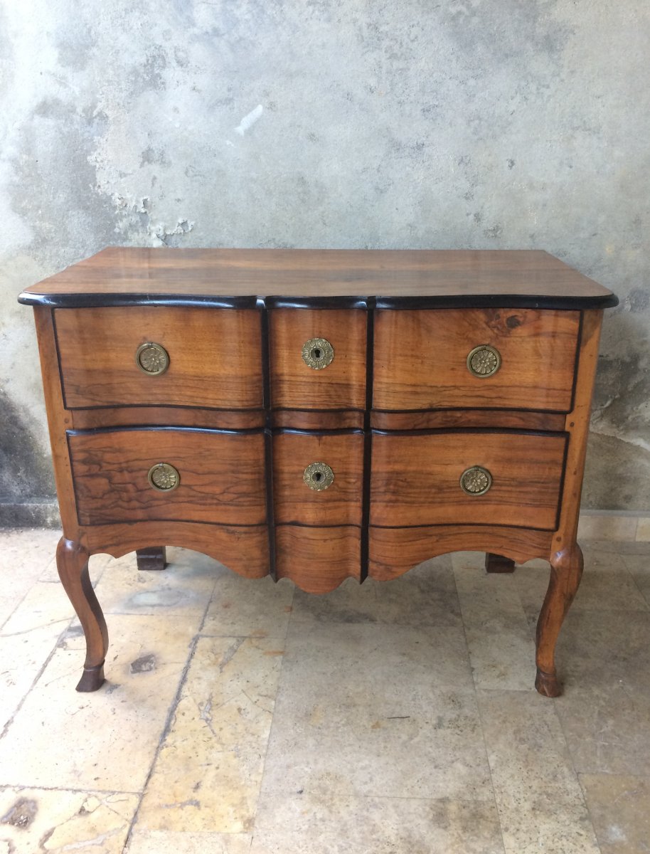 Petite commode en noyer, XVIIIe siècle-photo-2