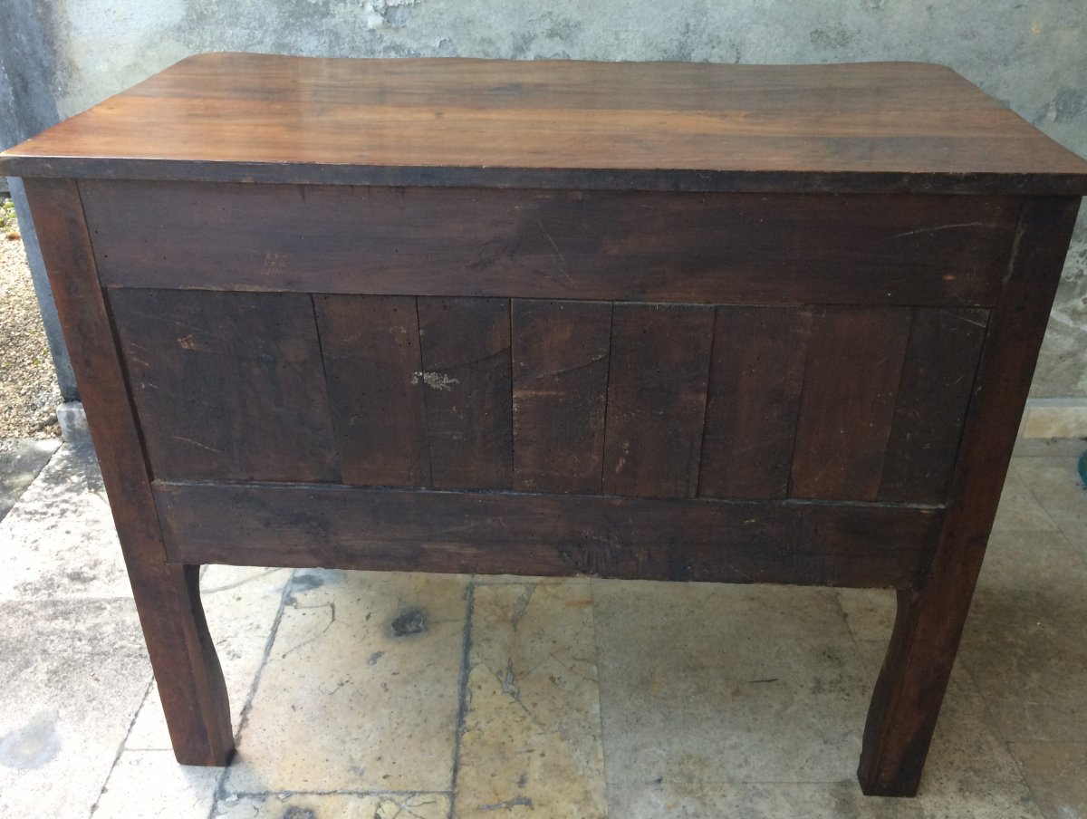 Petite commode en noyer, XVIIIe siècle-photo-5