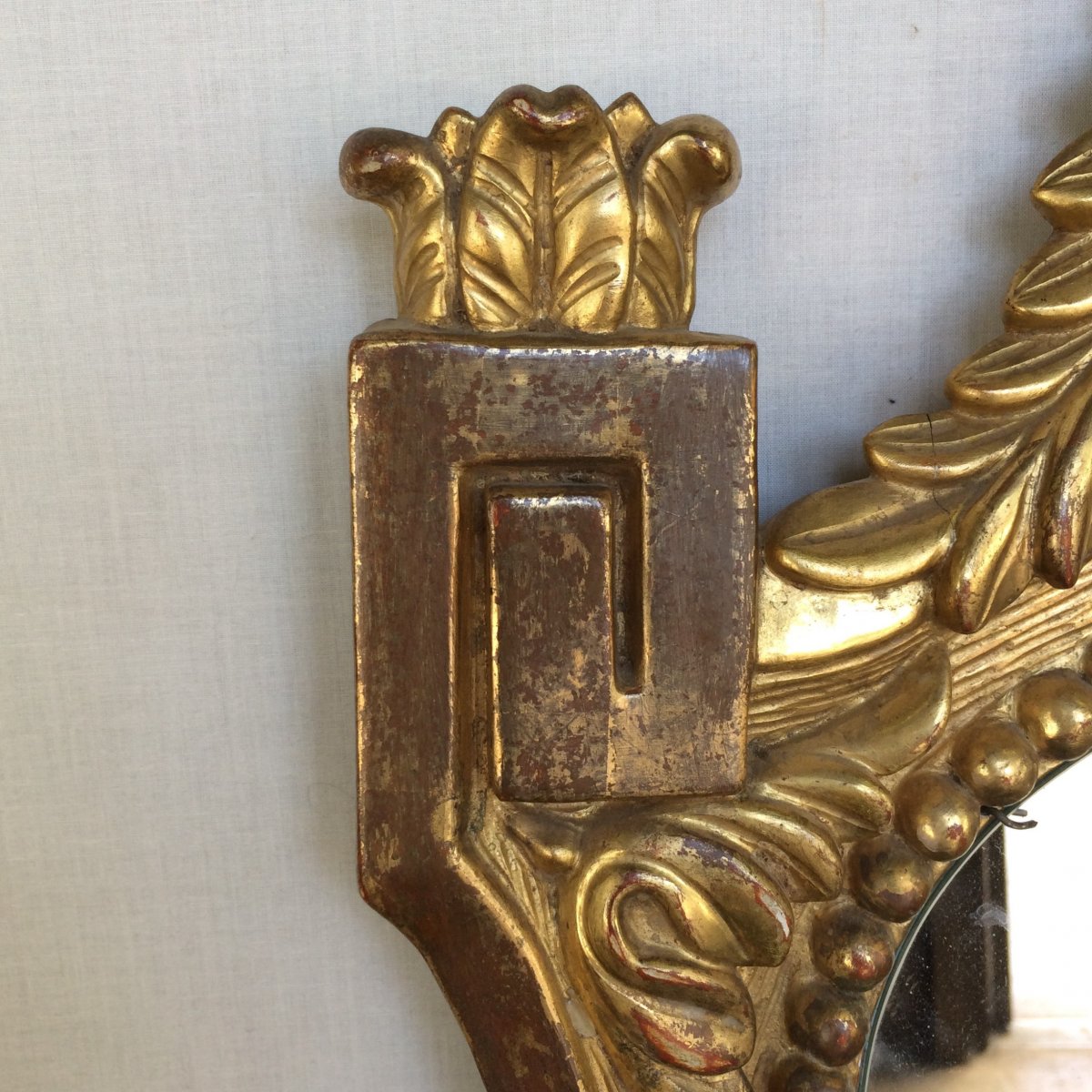 18th Century Gilded Wood Mirror-photo-3