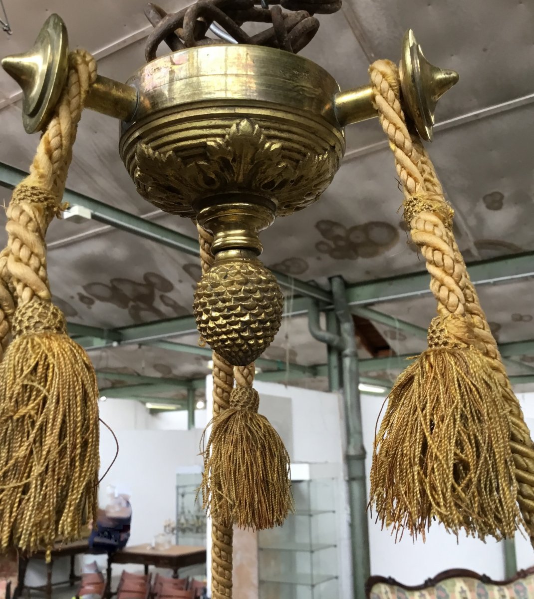 Daum Nancy - Gilt Bronze Chandelier-photo-7