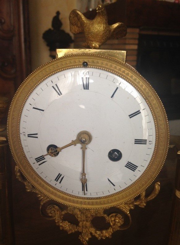 Gilt Bronze Clock, Empire Period-photo-4