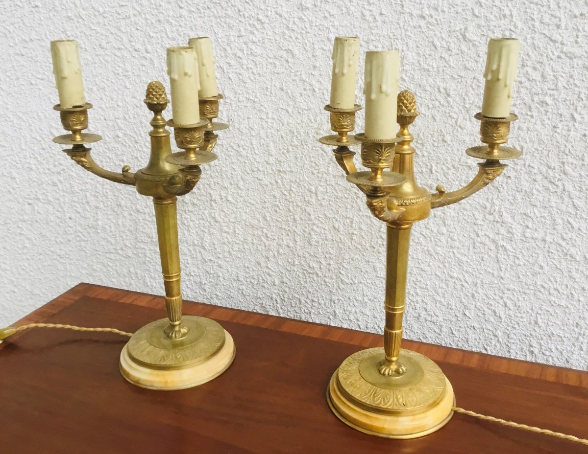 Paire de candélabres de style Empire