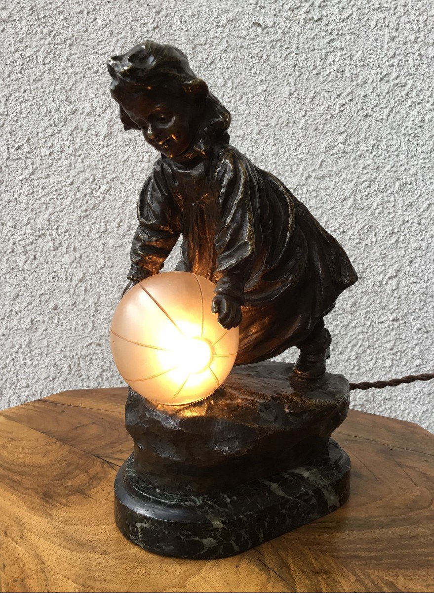 Cardona José (1878-1923) - Bronze Night Light-photo-2