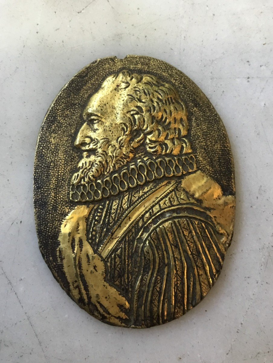 Gilded Bronze Medal, Henri Iv, 17th Century