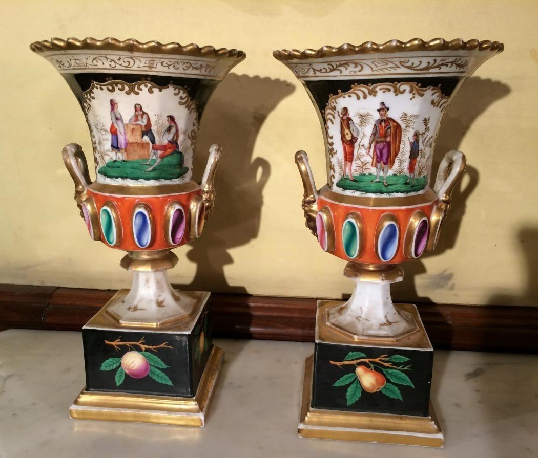 Pair Of Vases, 19th Century-photo-3