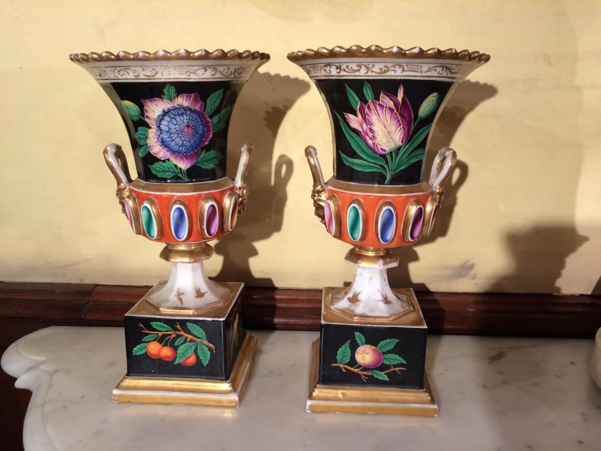 Pair Of Vases, 19th Century-photo-4