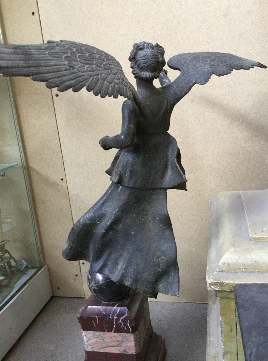 Bronze Winged Woman, 19th Century (detail)-photo-3