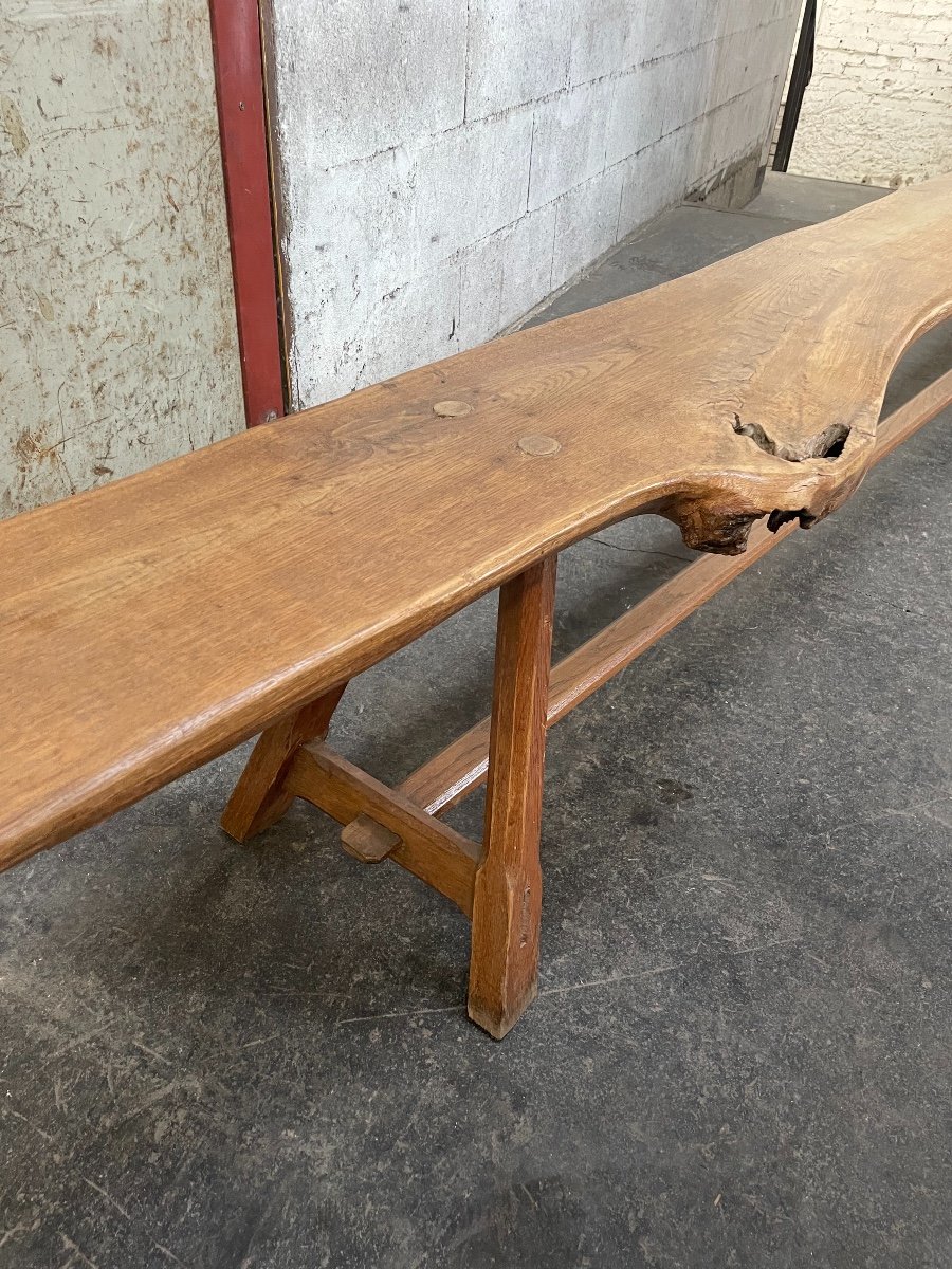 Large Bench In Elm Circa 1970-photo-3