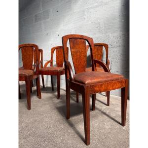 Suite Of Six Art Deco Chairs 