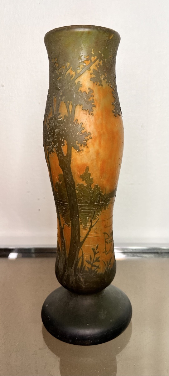 VASE DAUM PÂTE DE VERRE ART DECO ART NOUVEAU-photo-2