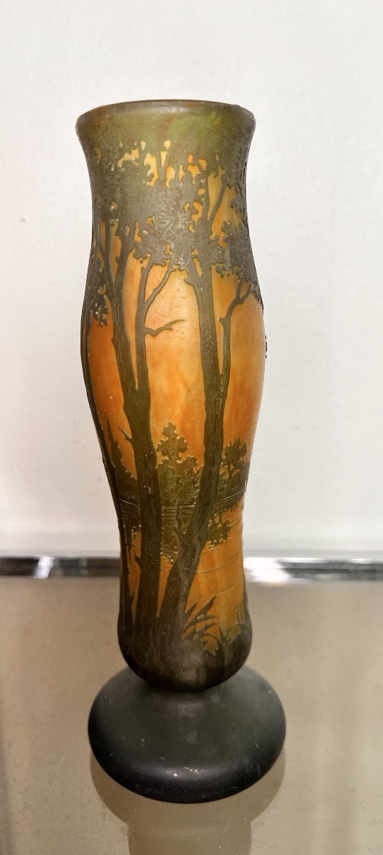 VASE DAUM PÂTE DE VERRE ART DECO ART NOUVEAU-photo-4