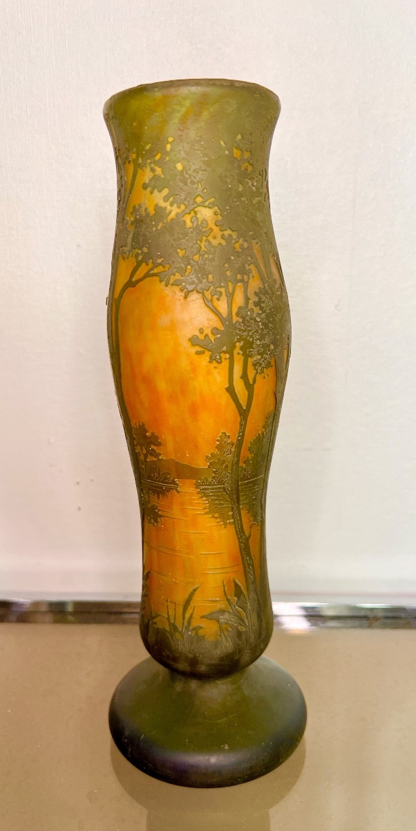 VASE DAUM PÂTE DE VERRE ART DECO ART NOUVEAU