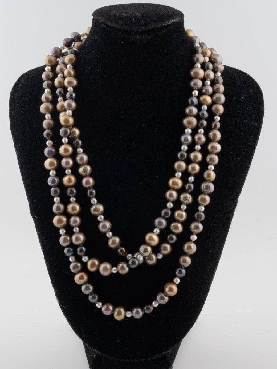 Sautoir Collier Perles De Culture 150 Cm