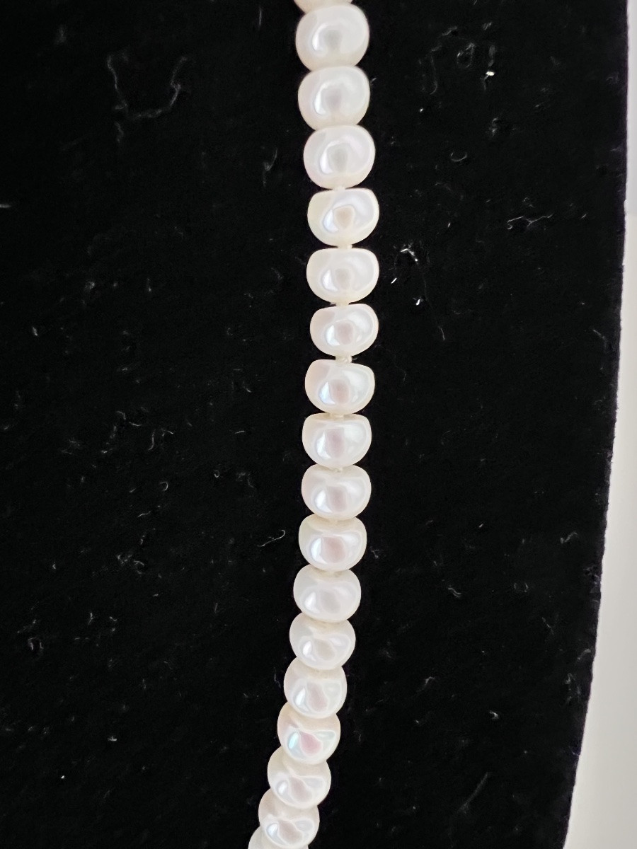 Collier 107 Perles De Culture Fermoir Or 18k 45 Cm-photo-2