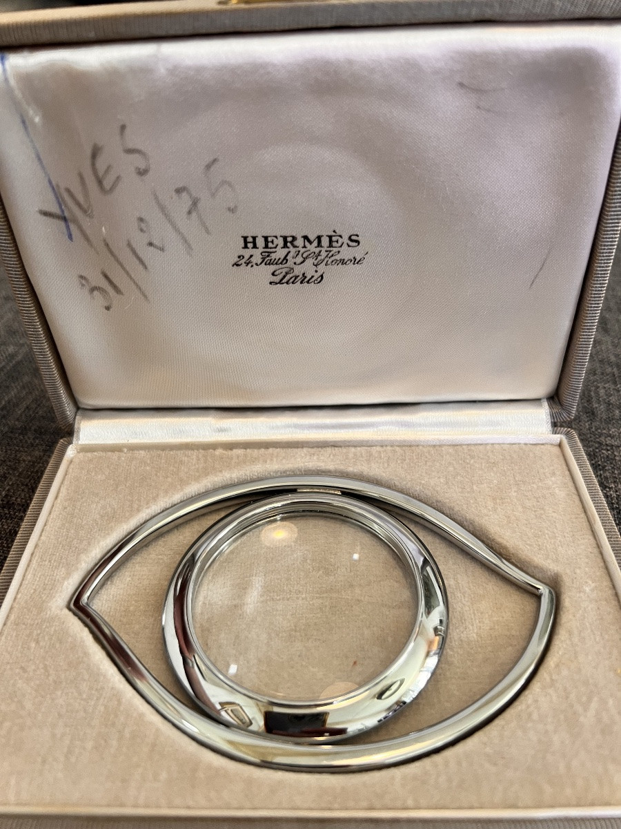 Hermès "oeil" Magnifying Glass 2.5 Times In Its Original Case 1975-photo-2