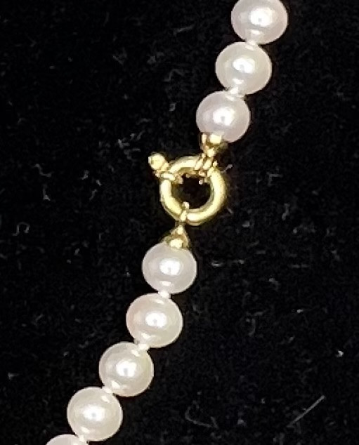 COLLIERS CHOKER DE 69 PERLES DE CULTURE FERMOIR OR 18K 44,5 CM-photo-2