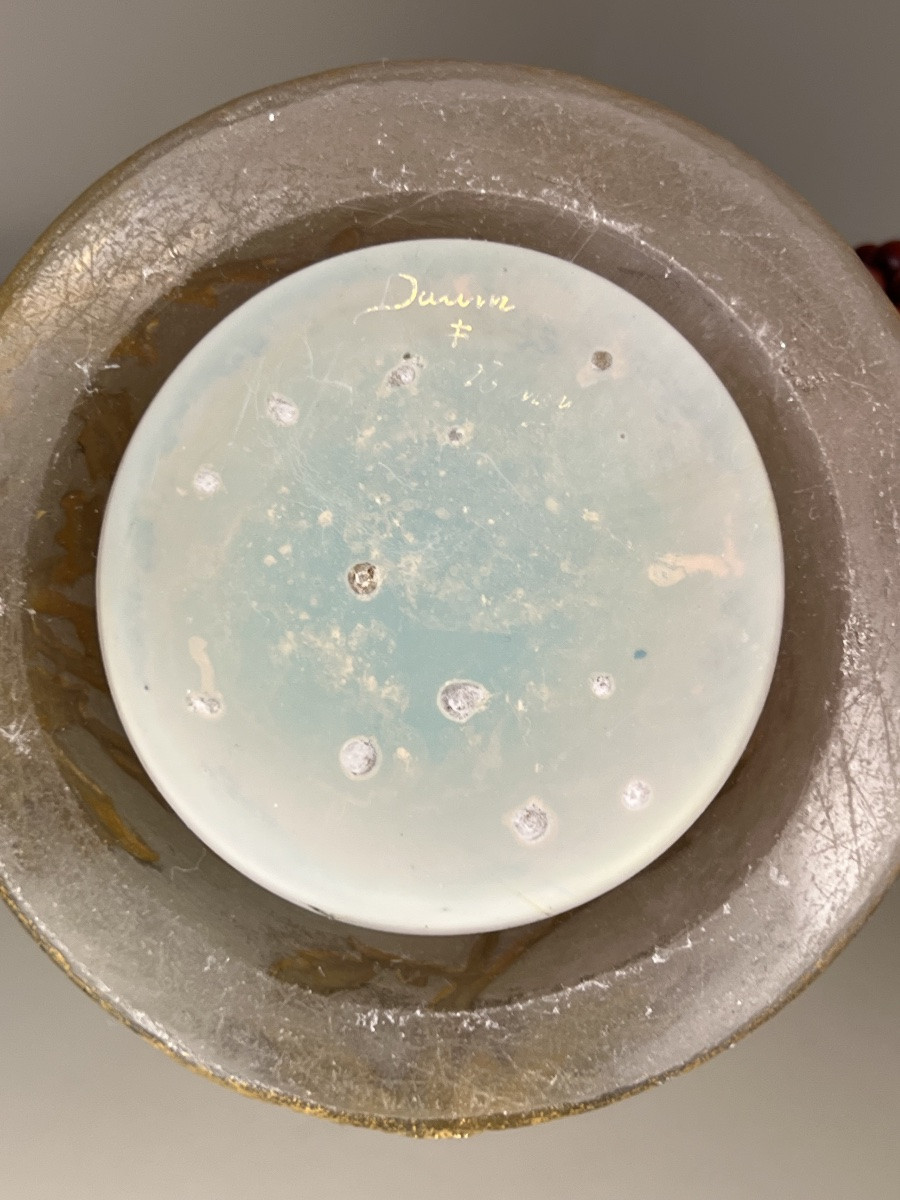 Grand Vase Diabolo Pâte De Verre Daum 19 Eme Siècle pate de verre-photo-2