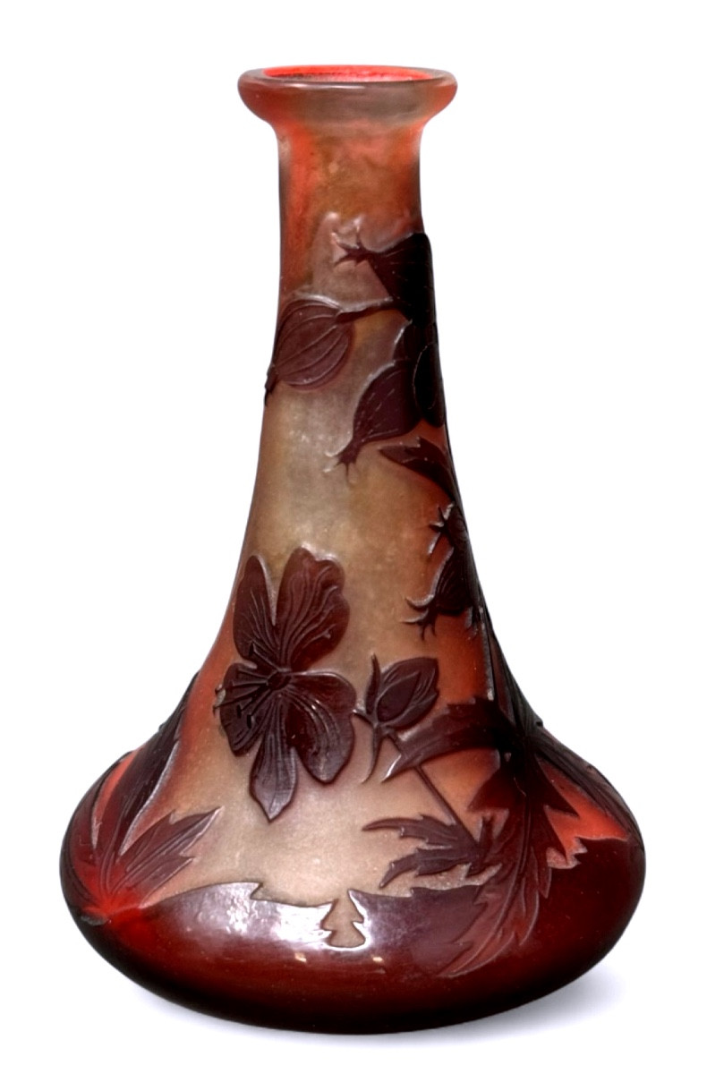 Vase pâte de verre Gallé art deco Art nouveau LEGRAS DAUM 