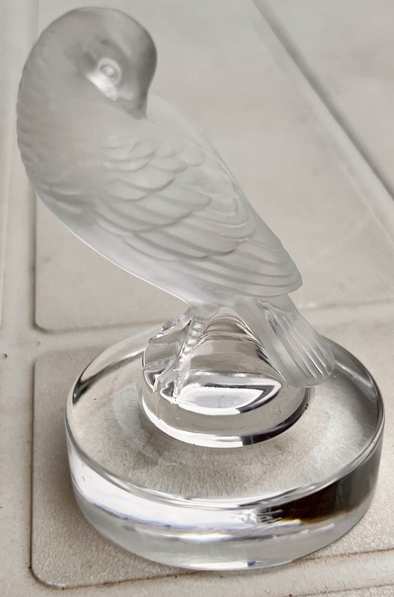 Subject: Mascot Sculpture, Lalique Crystal, France, Bird-photo-2