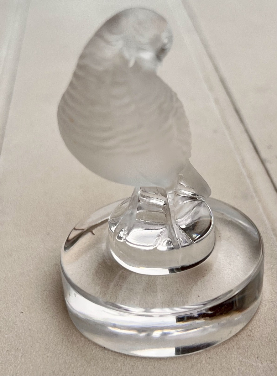Subject: Mascot Sculpture, Lalique Crystal, France, Bird-photo-3